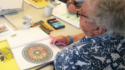 Art Matters participant colouring in