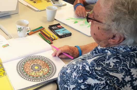 Art Matters participant colouring in